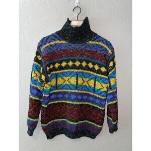 Women's Vintage Jason Maxwell Multicolor Sweater Outerwear Women M
